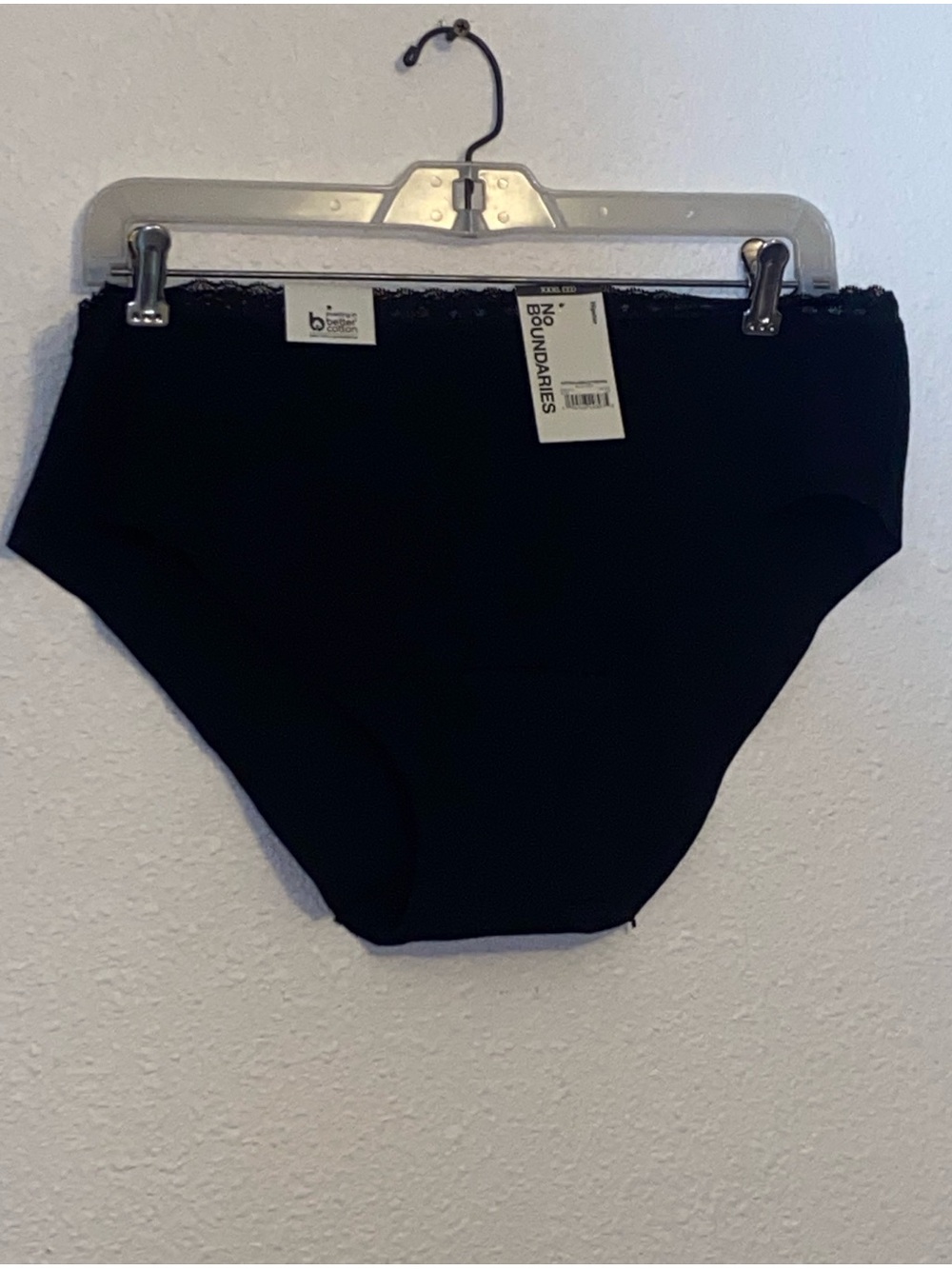 No Boundaries Black High-Waist Lace-Trim Briefs Size XXXL (22)